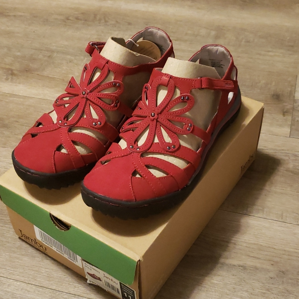 NEW Jambu Abby Red Maryjanes in Box